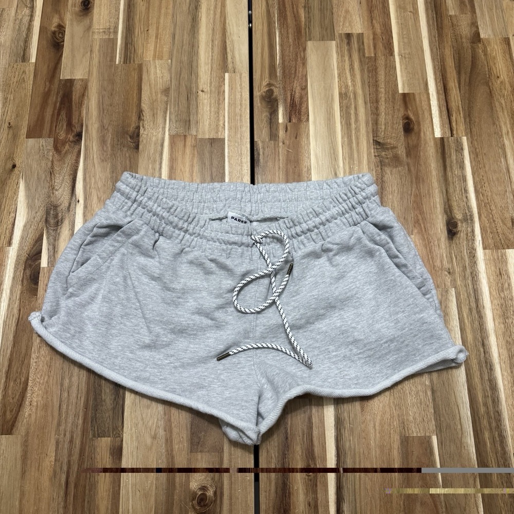 Parke x Target Boxer Sweat Shorts Womens M Gray French Terry Drawstring Comfort